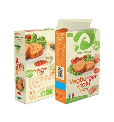 Vegburger di tofu alla pizza